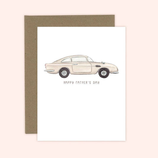 Vintage Aston Car - Father's Day Greeting Card