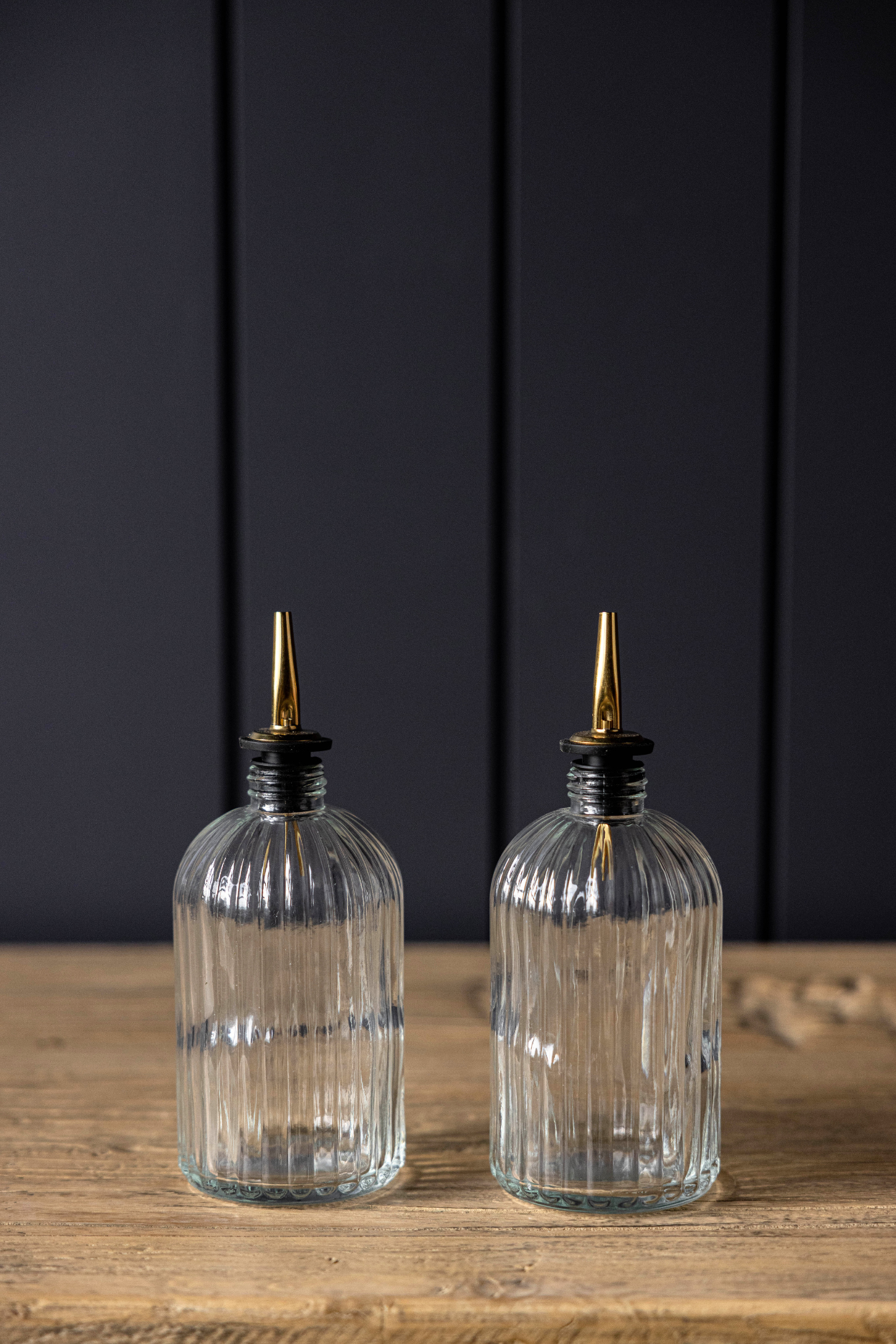 Scallop Olive Oil & Vinegar Glass Bottles | Sold Individually