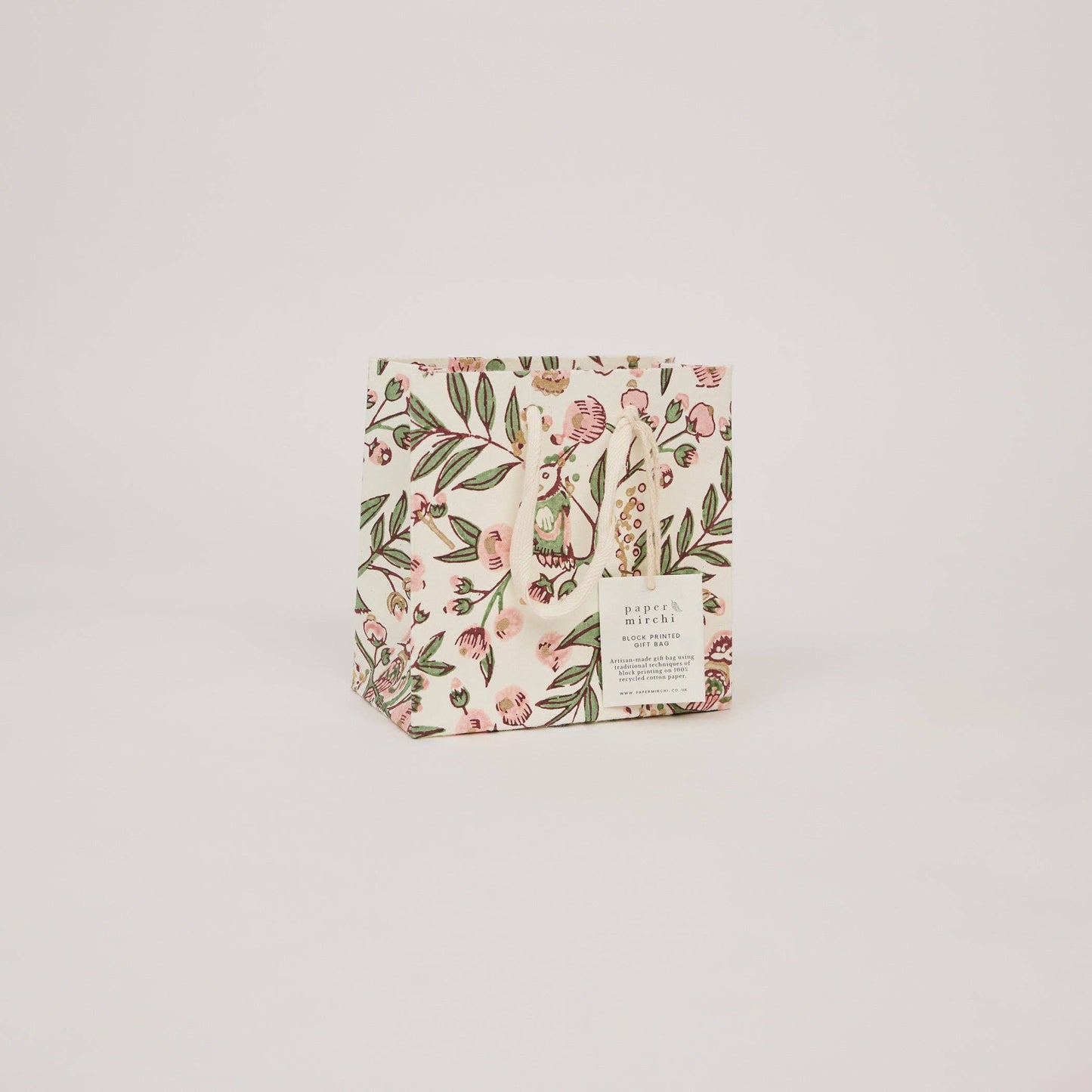 Block Printed Gift Bags (Small) - Blush Refresh - Magnolia Lane co. Home + Garden + Gift