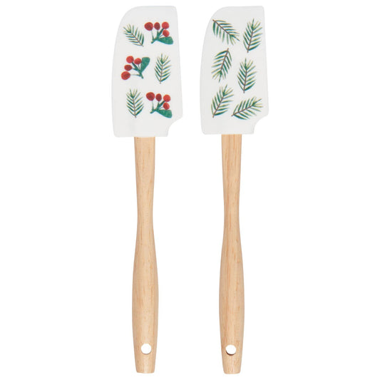 Winterberry Mini Silicone Christmas Spatulas Set of 2