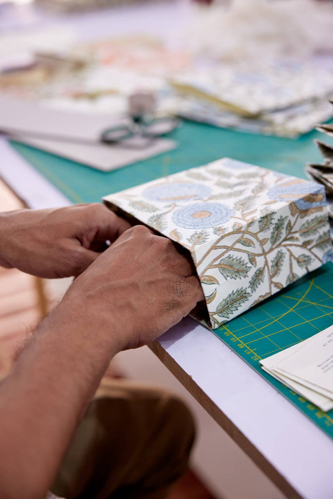 Block Printed Gift Bags (Small) - Blue Stone Refresh - Magnolia Lane co. Home + Garden + Gift