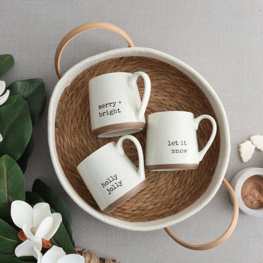 Winter Phrase Speckled Mug | 3 Styles