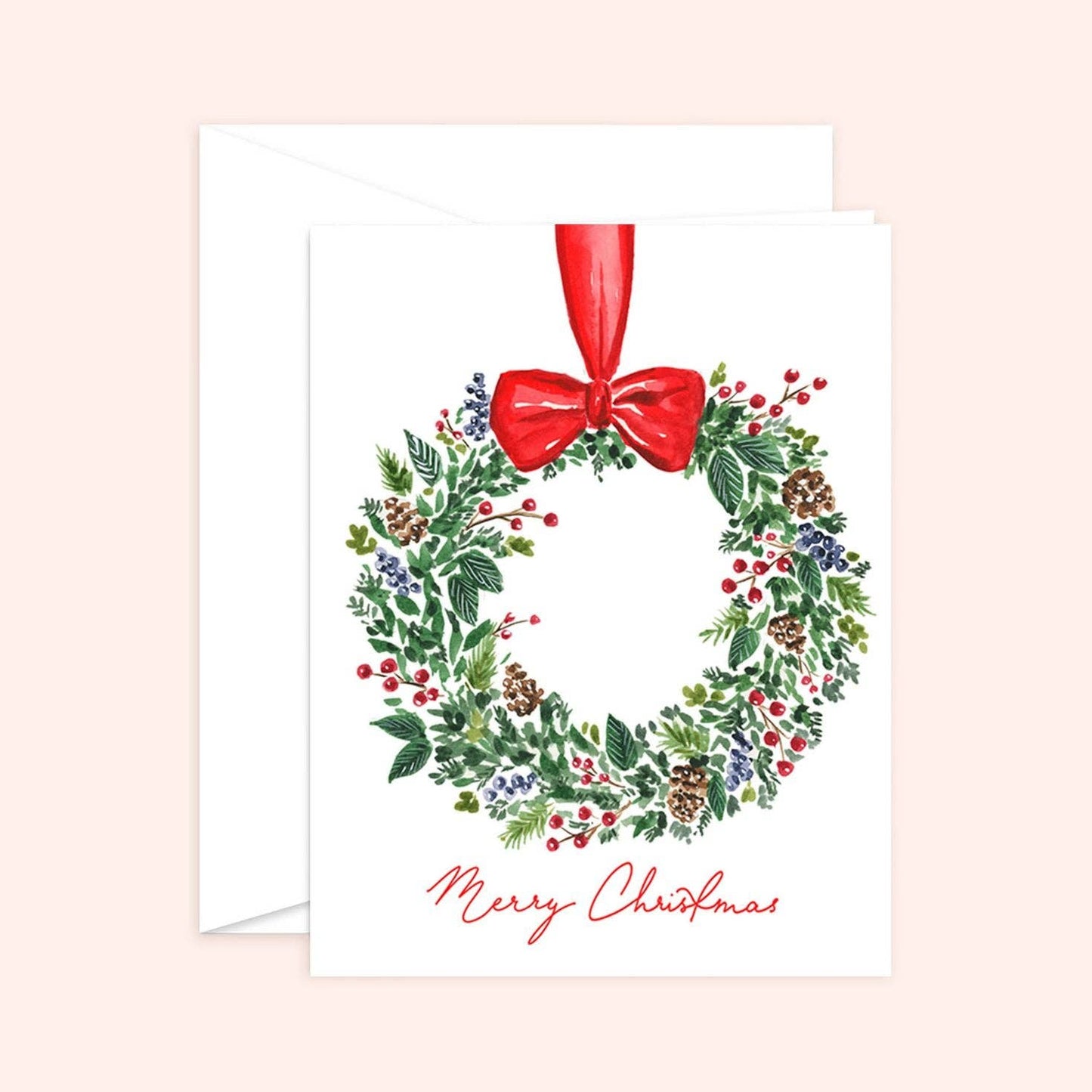 Christmas Berry Wreath Card