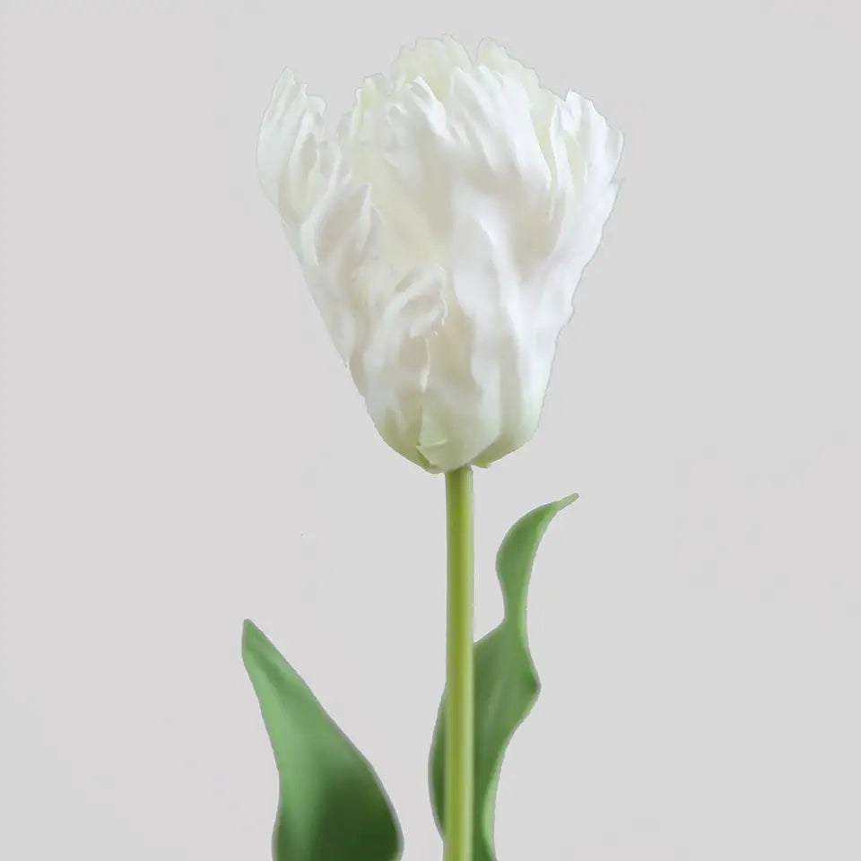 Real Touch White Parrot Tulip 27”