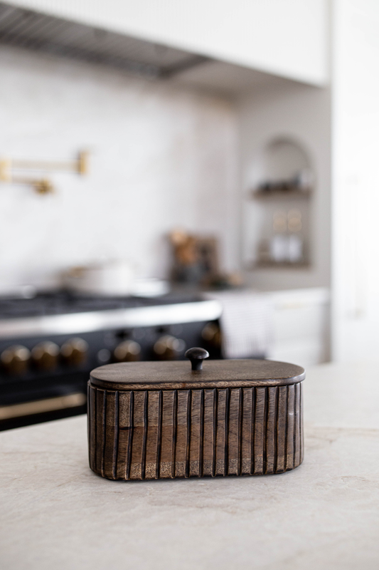 Fluted Mango Wood Box