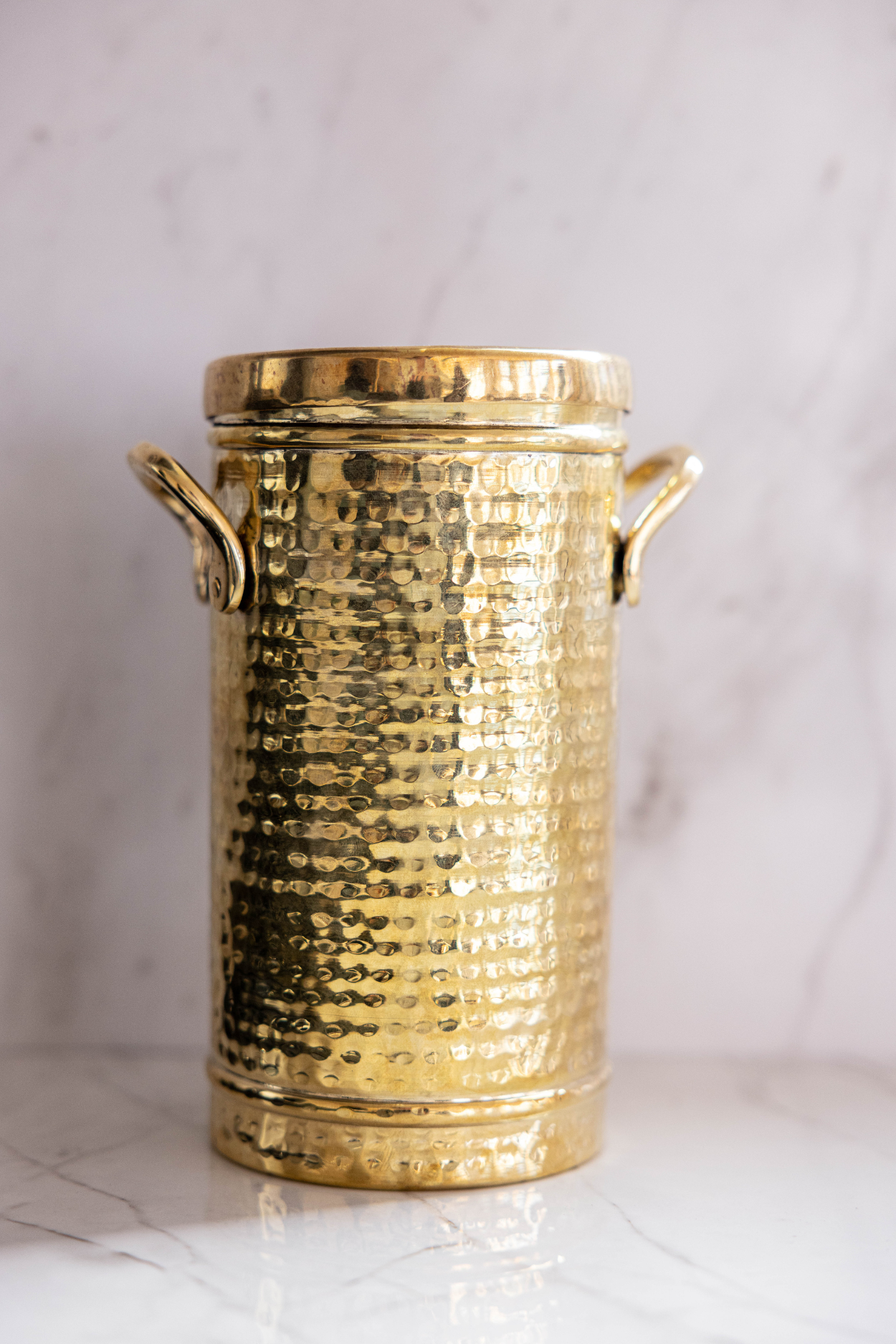 Gold Hammered Canister - Magnolia Lane co. Home + Garden + Gift
