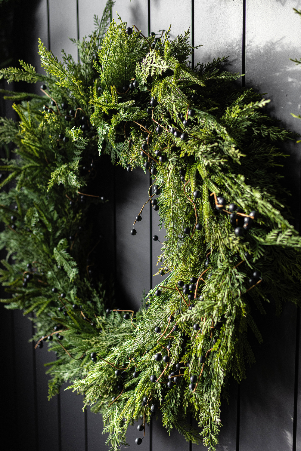 Blue Plum Berry Norfolk Cypress Real Touch Collection