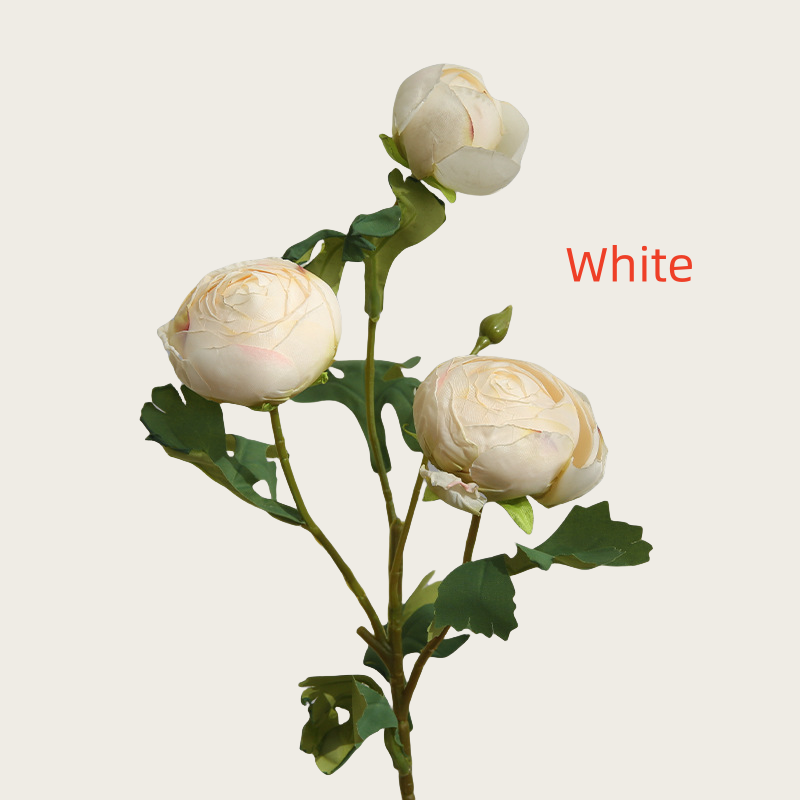 Artificial rose flowers,3 heads,dried looking,faux flowers