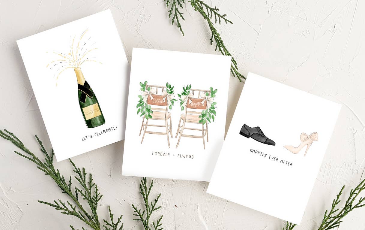 Happily Ever After Mr + Mrs Newlywed Greeting Card - Magnolia Lane co. Home + Garden + Gift