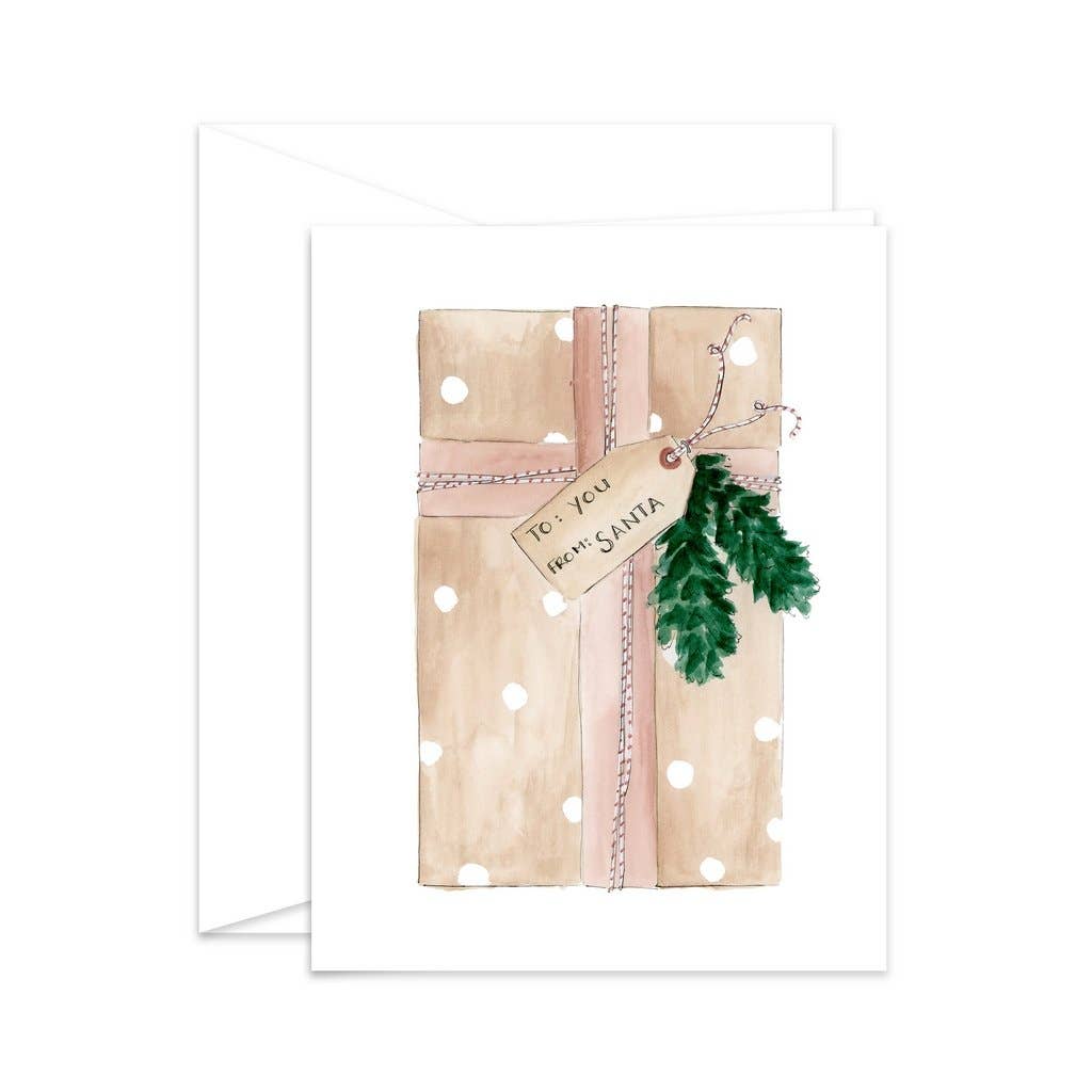 To you, from Santa - Christmas Holiday Greeting Card