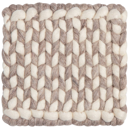 Heirloom Braid Felt Wool Trivet - Flint