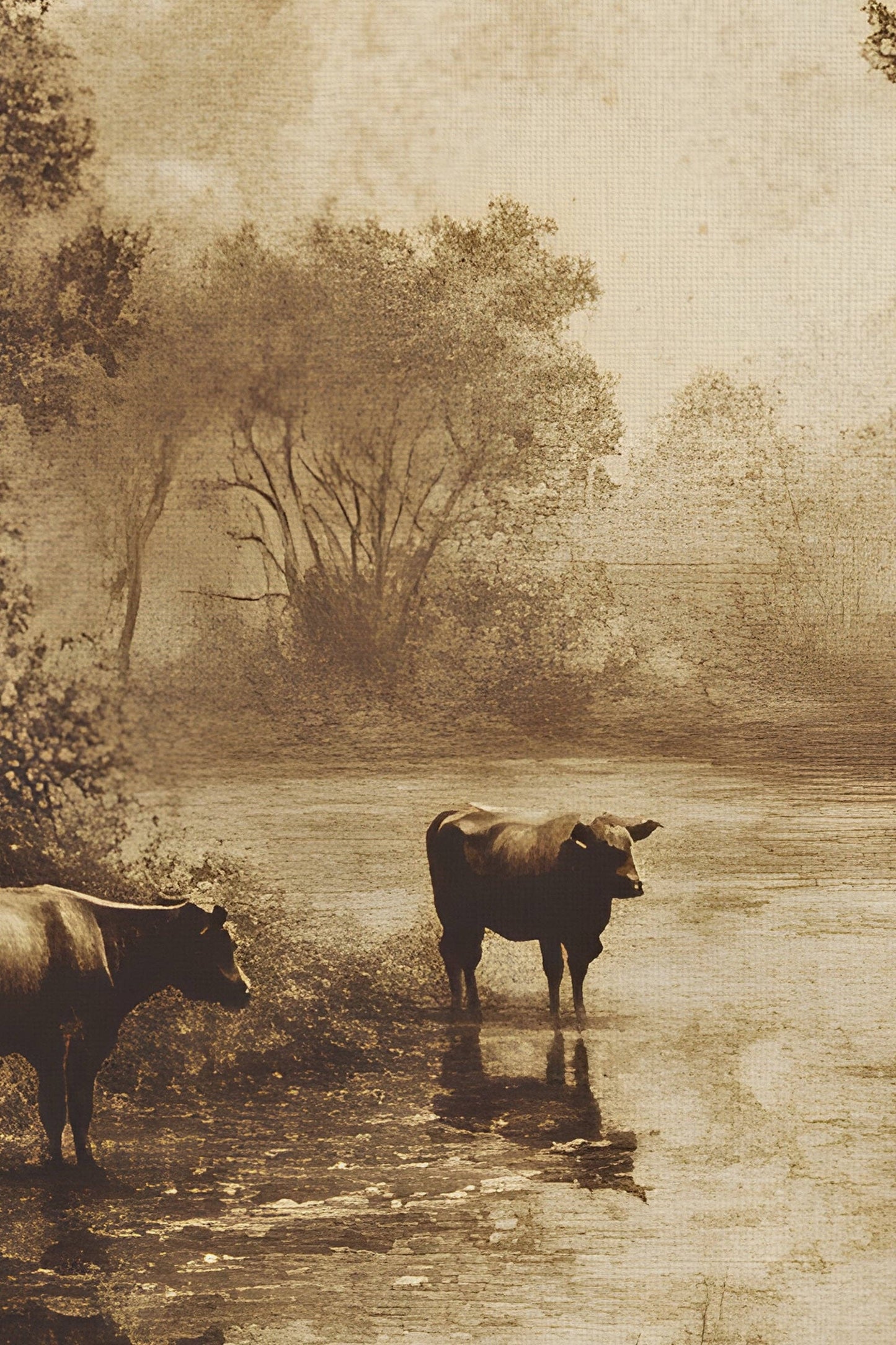 RIVIÈRE D'ANTAN, canvas wall art print - Magnolia Lane co. Home + Garden + Gift