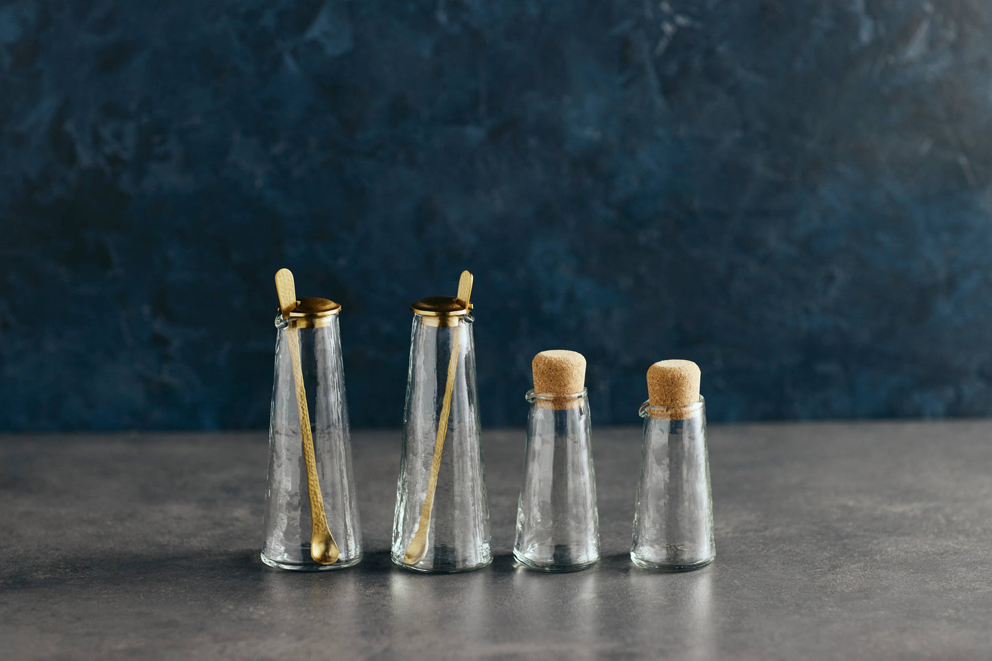 Pebbled Large Carafe with Spoon Set