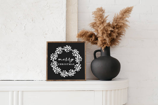 Merry Christmas Wood Sign
