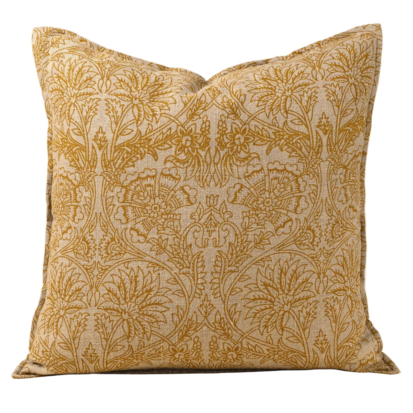 24x24 Floria Linen Pillow, Sunflower