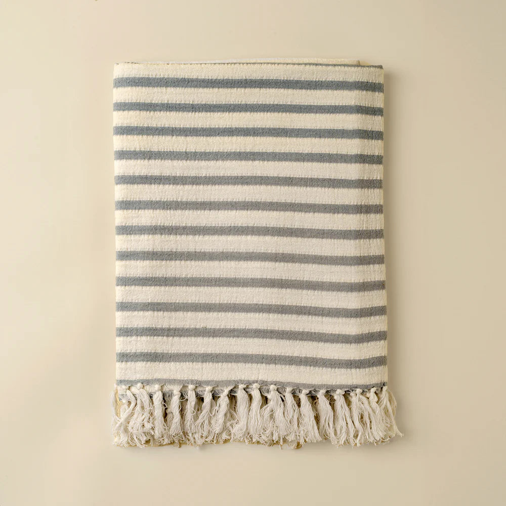 Castaway Cotton Throw, Blue - Magnolia Lane co. Home + Garden + Gift