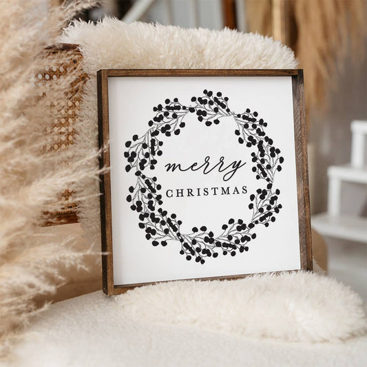 Merry Christmas Wood Sign
