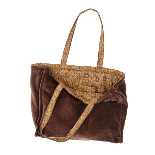 Block Print Velvet Reversible Tote | Three Colours