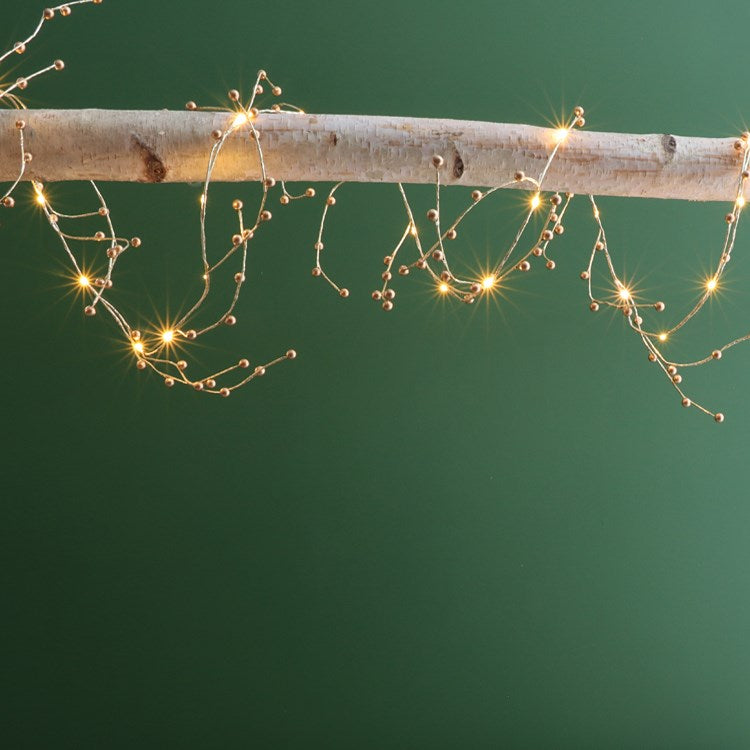 Gold Berry Led String Light - 9.2 Feet | 30 Lights Gold