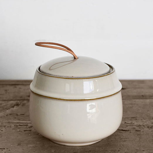 5" CERAMIC JAR WITH LID