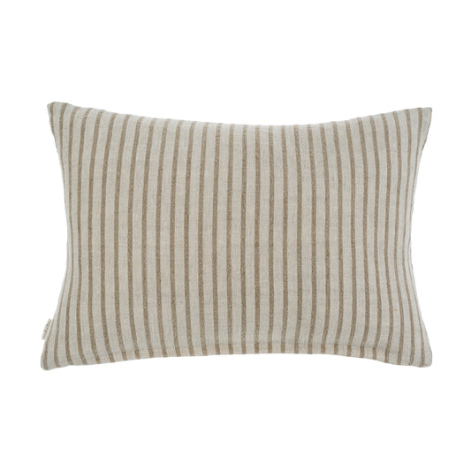 16x24 Pinstripe Linen Pillow Natural