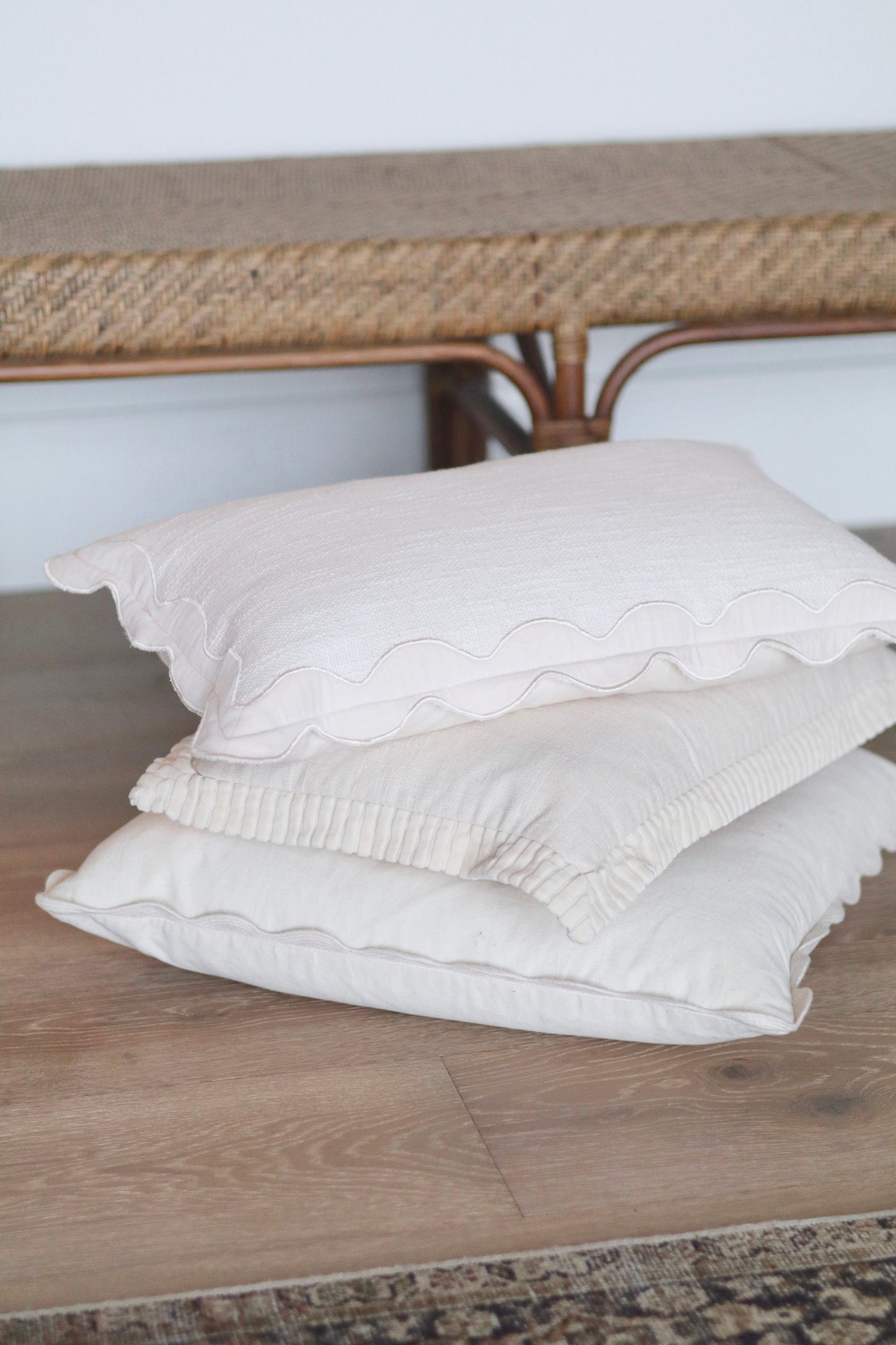 Corduroy Scallop Pillow - 20 x 20