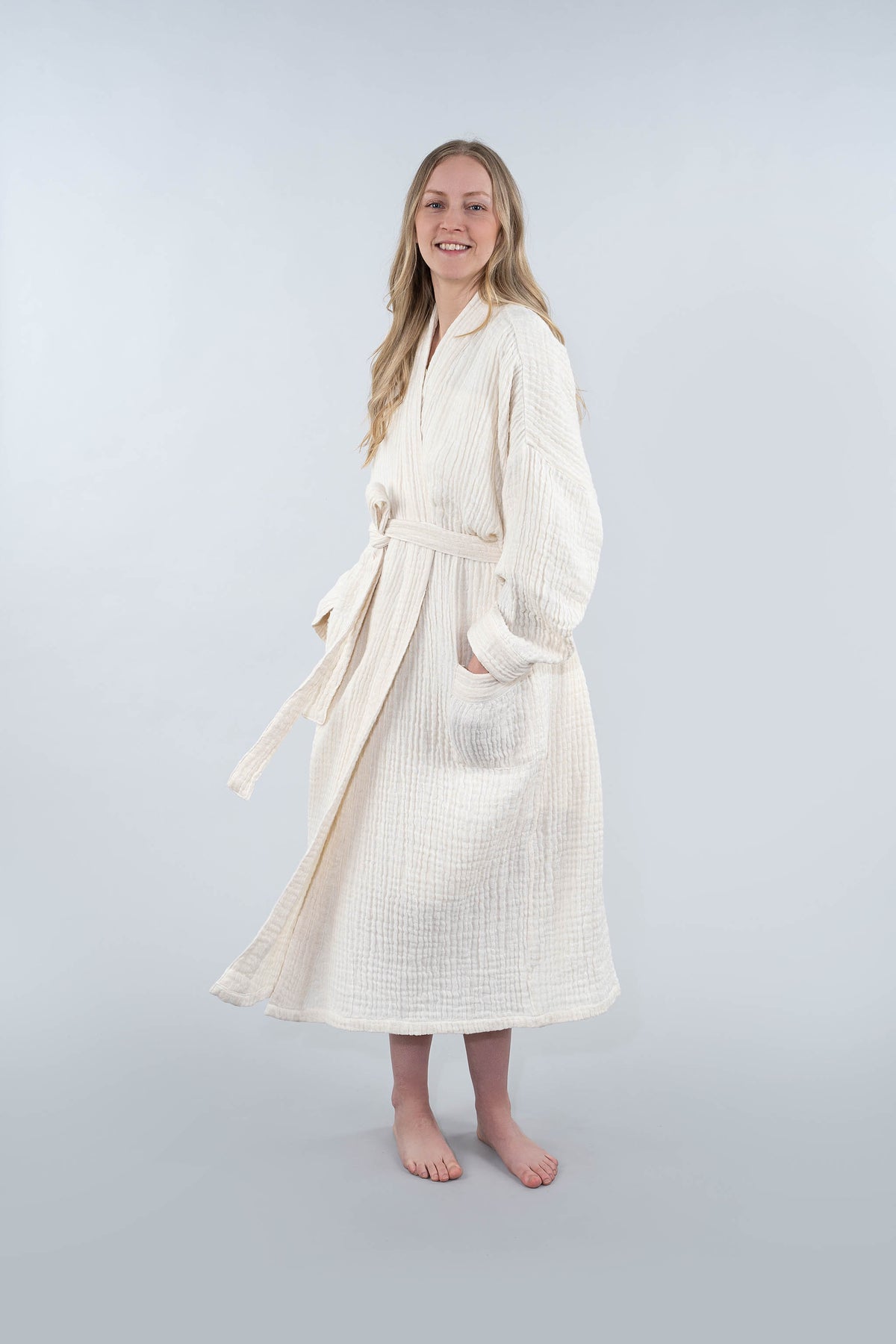 Crinkle Linen/Cotton Robe