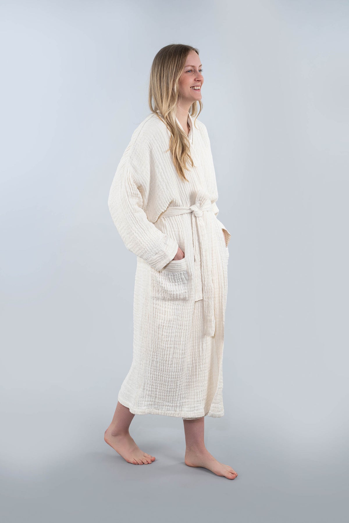 Crinkle Linen/Cotton Robe