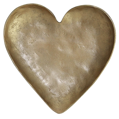 Heart Tray, Forged Iron - Brass