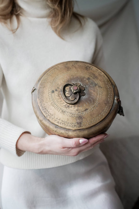 Vintage Brass Chapati Box