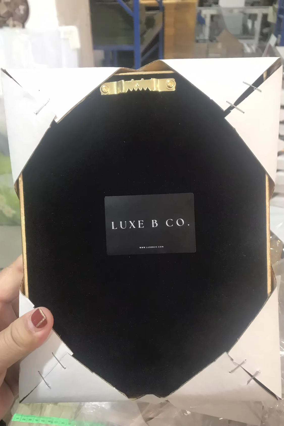 Vintage Dried Flower Pot | French Country Brass Gold Framed Art