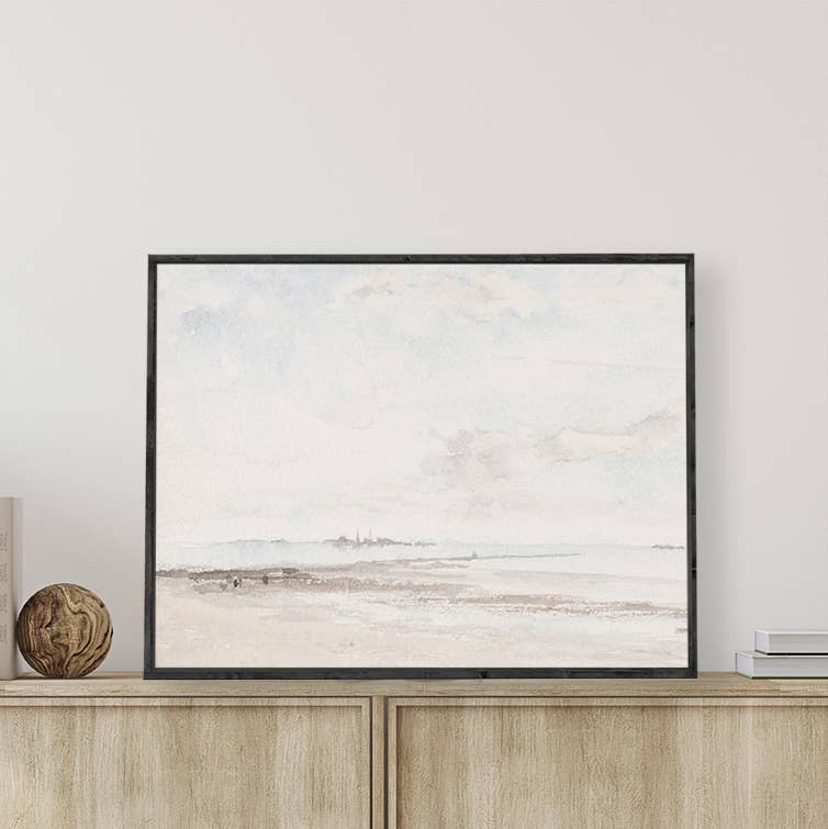 Vintage Art Print | Coastal Wall Art Seascape Painting A119