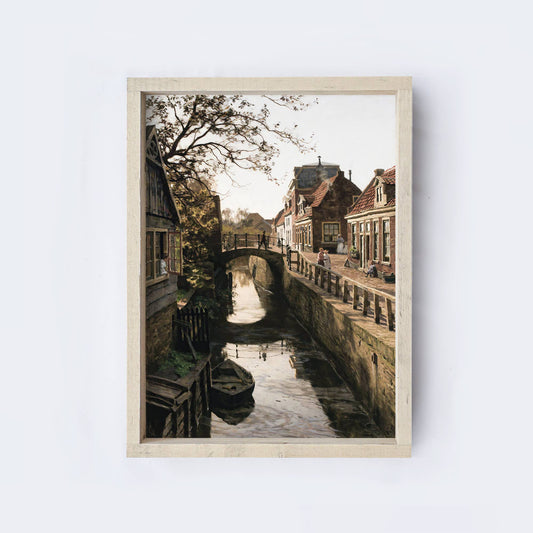 Vintage Print Framed | Dutch Windmill Wall Art A94