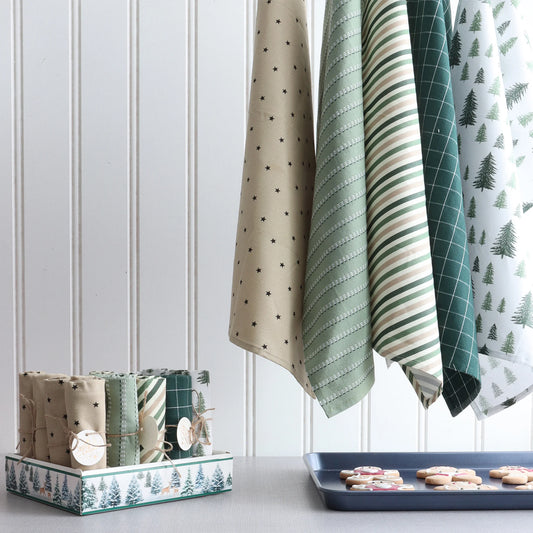 Winter Green Single Kitchen Towel Assorted