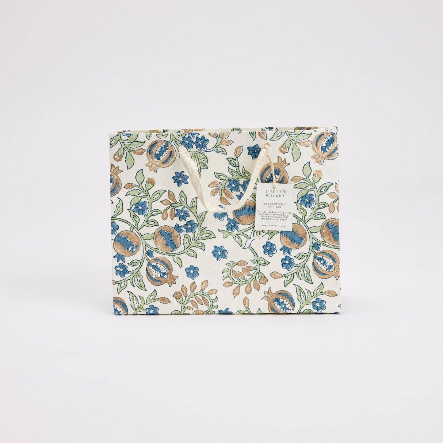 Block Printed Gift Bags (Medium) - Indigo - Magnolia Lane co. Home + Garden + Gift