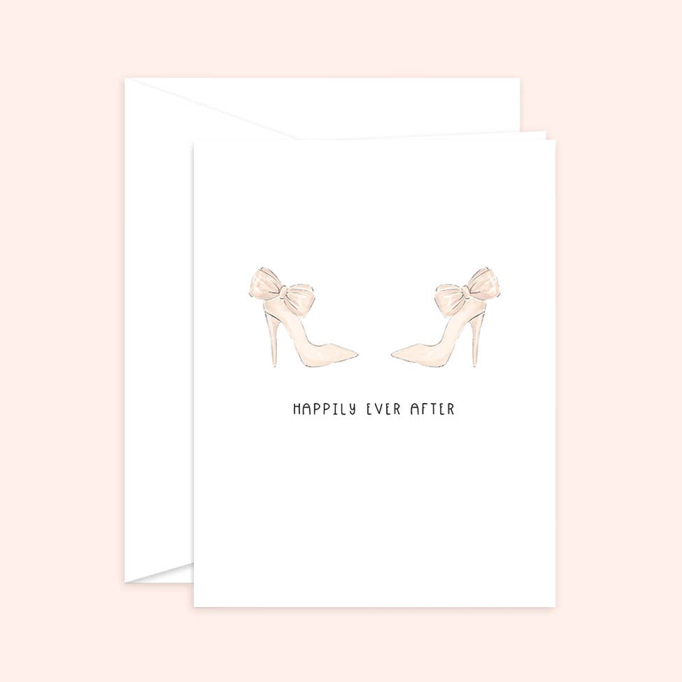 Happily Ever After Mrs + Mrs Newlywed Lesbian Gay LGBTQ+Greeting Card