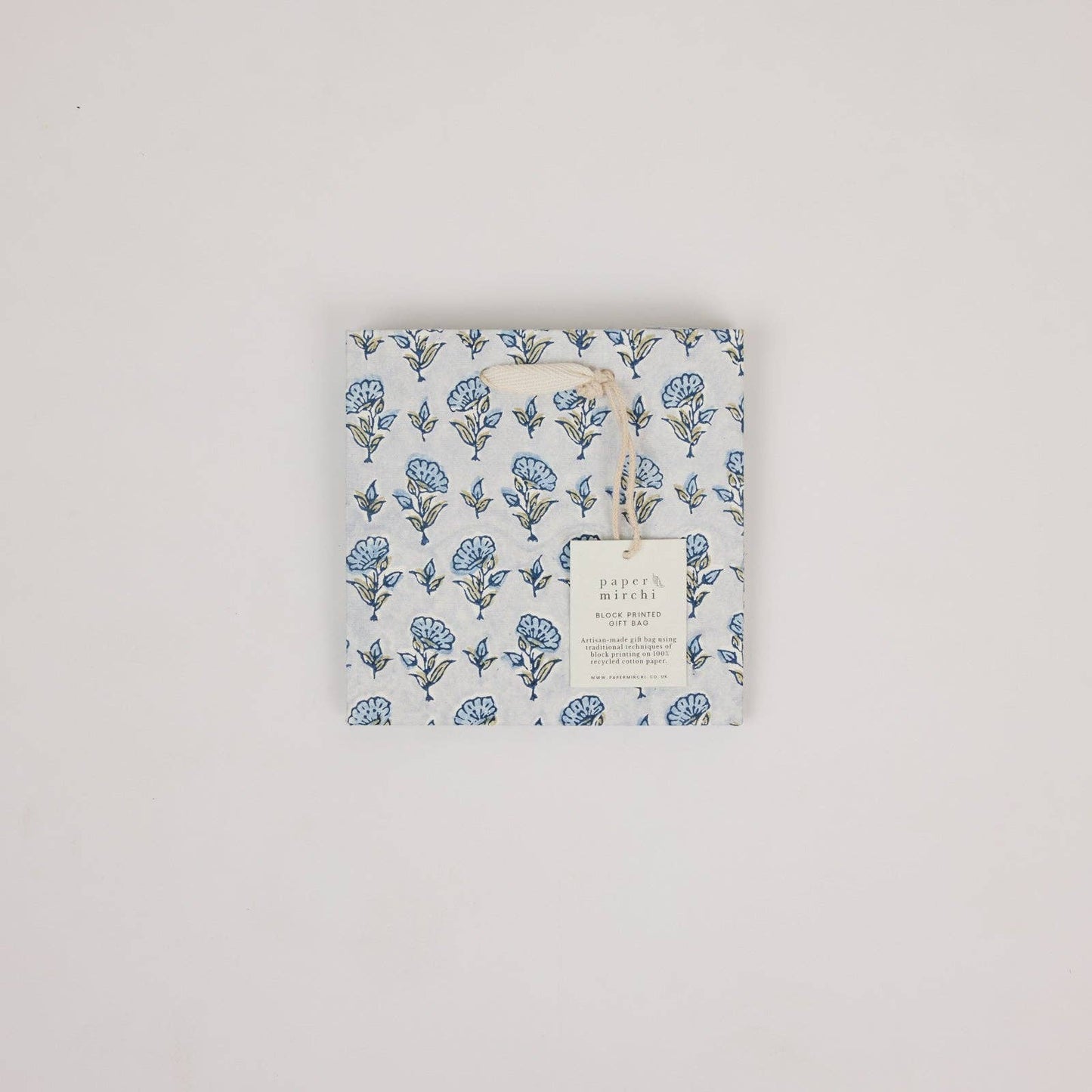 Block Printed Gift Bags (Small) - Blue Stone Refresh - Magnolia Lane co. Home + Garden + Gift