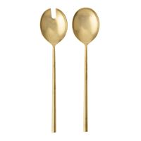 Tides Salad Servers S/2, Tumbled Gold