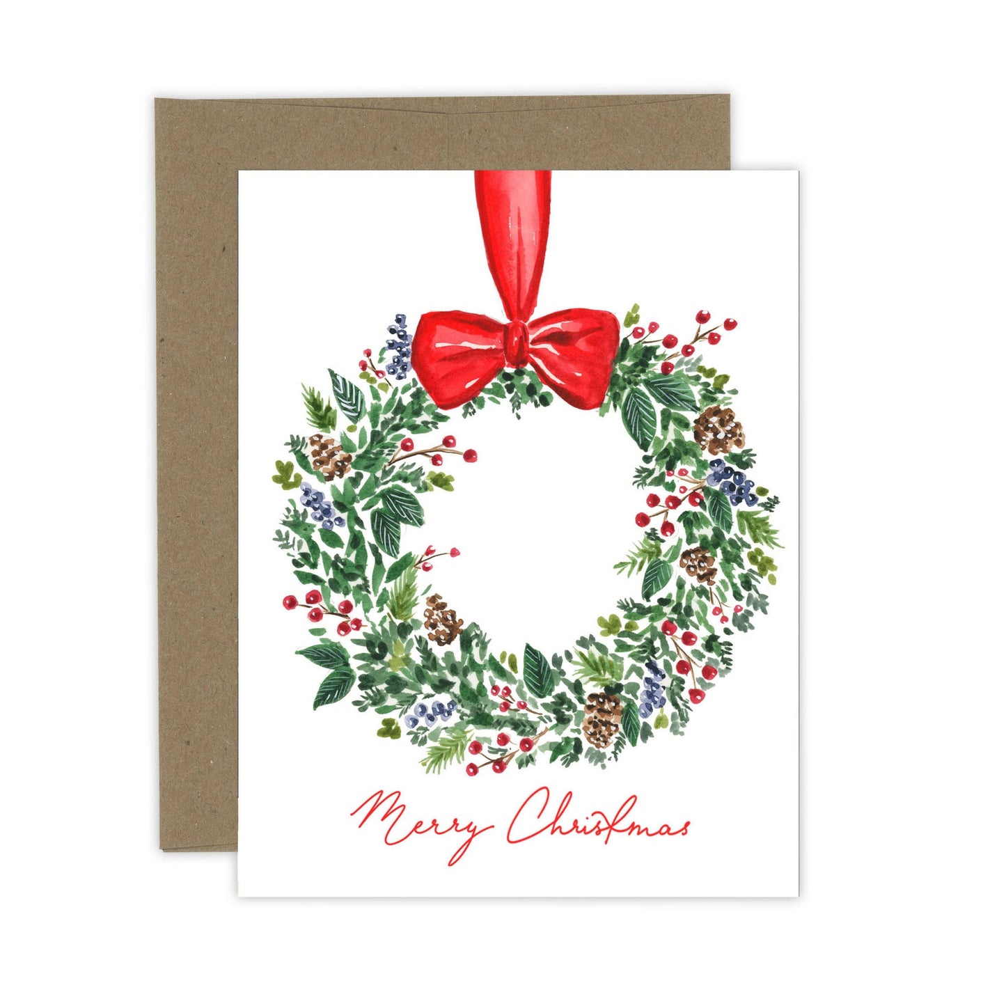 Christmas Berry Wreath Card