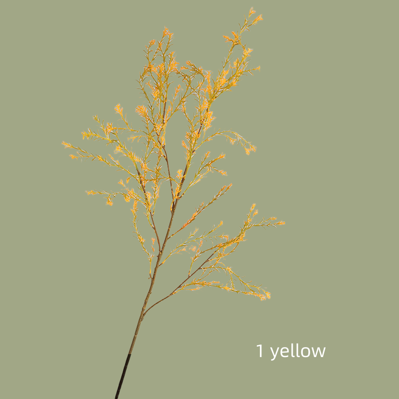 Artificial Golden willow branches Faux leaves Willow stem