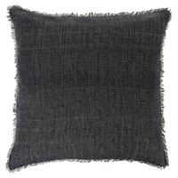 24x24 Lina Linen Pillow Charcoal