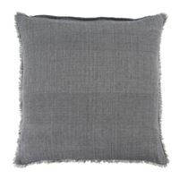 24x24 Lina Linen Pillow Steel Grey - Magnolia Lane co. Home + Garden + Gift