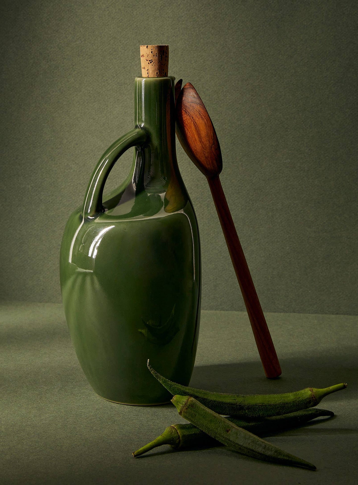 Handmade Stoneware Olive Oil Dispenser | Canard 34 oz - Magnolia Lane co. Home + Garden + Gift