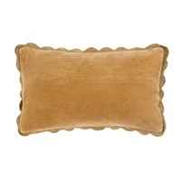 21x12 Velvet Scallop Pillow | Multiple Colours