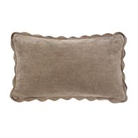 21x12 Velvet Scallop Pillow | Multiple Colours