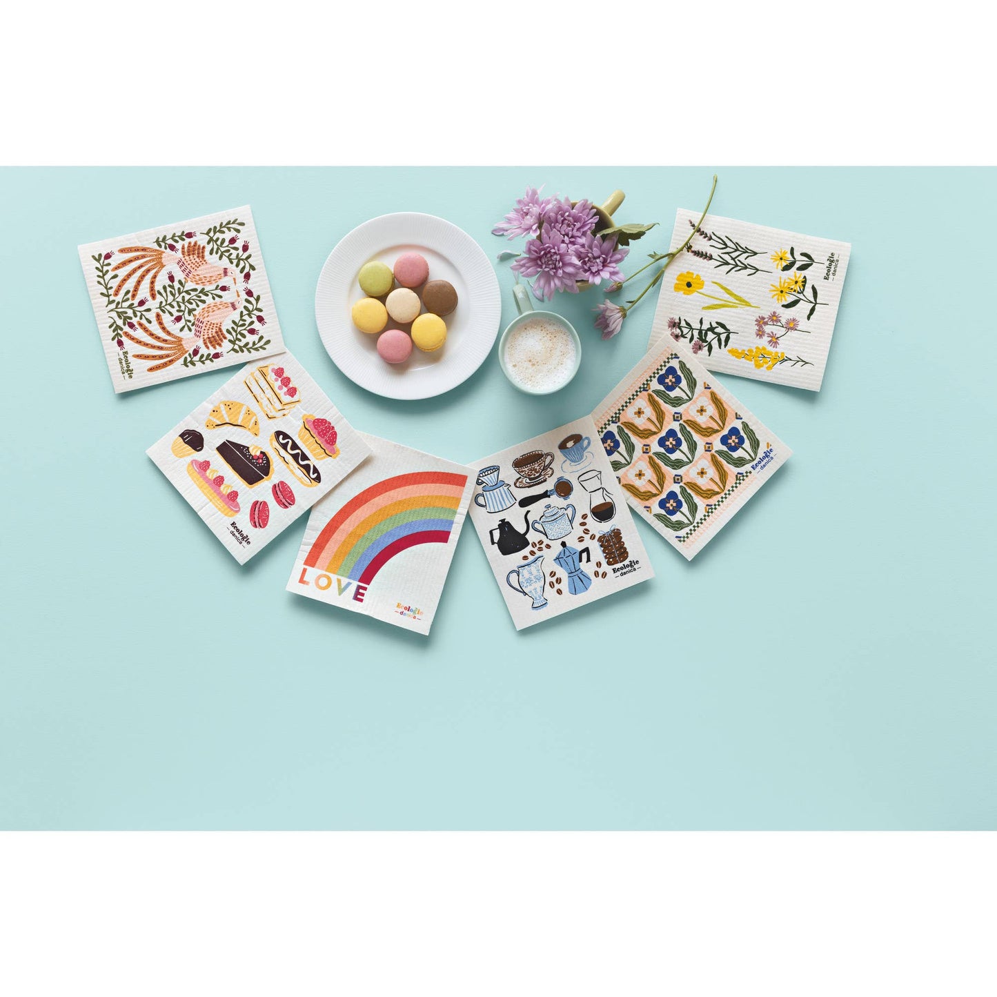 Bees & Blooms Swedish Dishcloth
