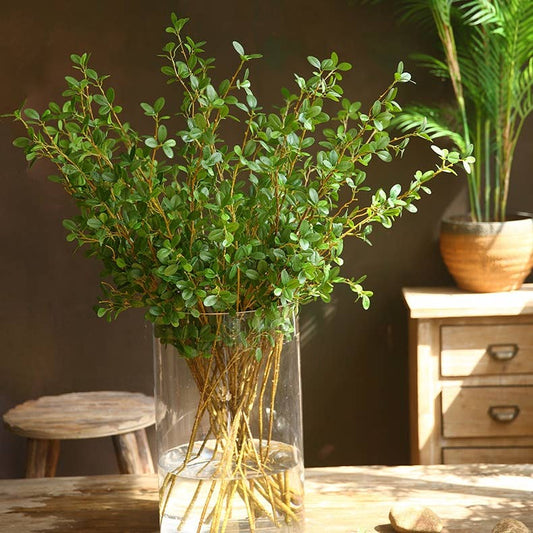 41“ Artificial flower Green leaves branches Faux flower stem