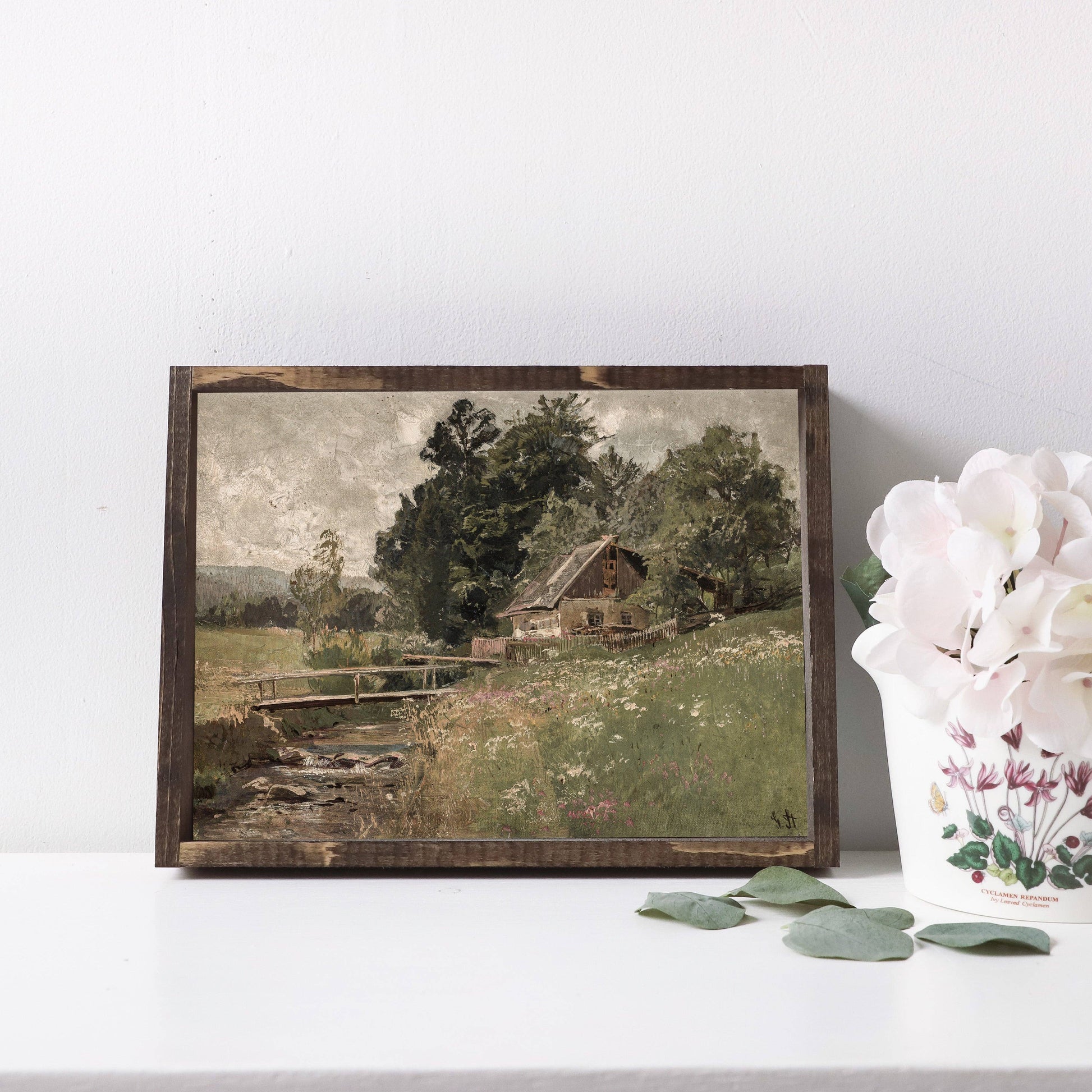 Vintage Print Framed | Vintage Landscape Painting A77 - Magnolia Lane co. Home + Garden + Gift