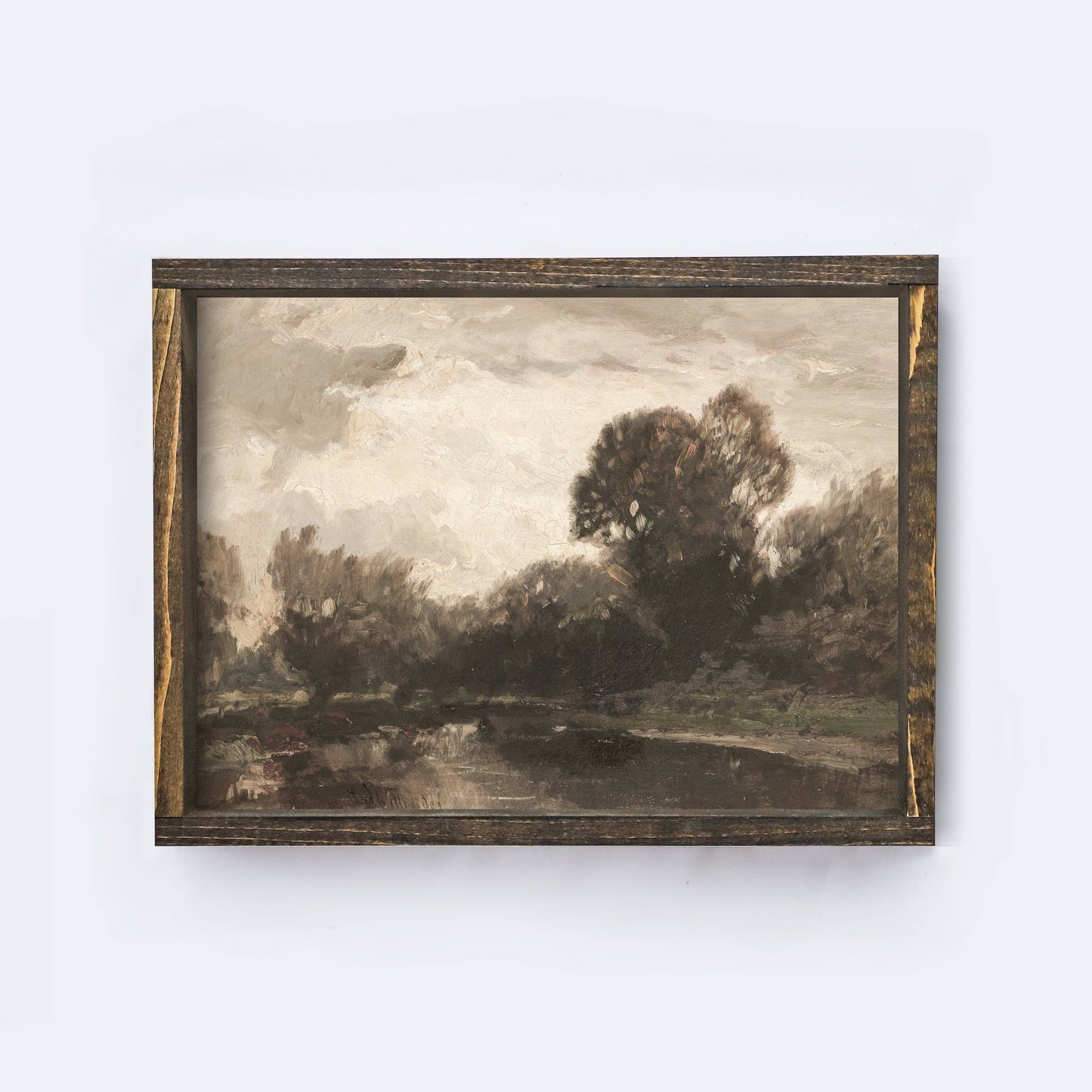 Vintage Landscape Painting Framed A270