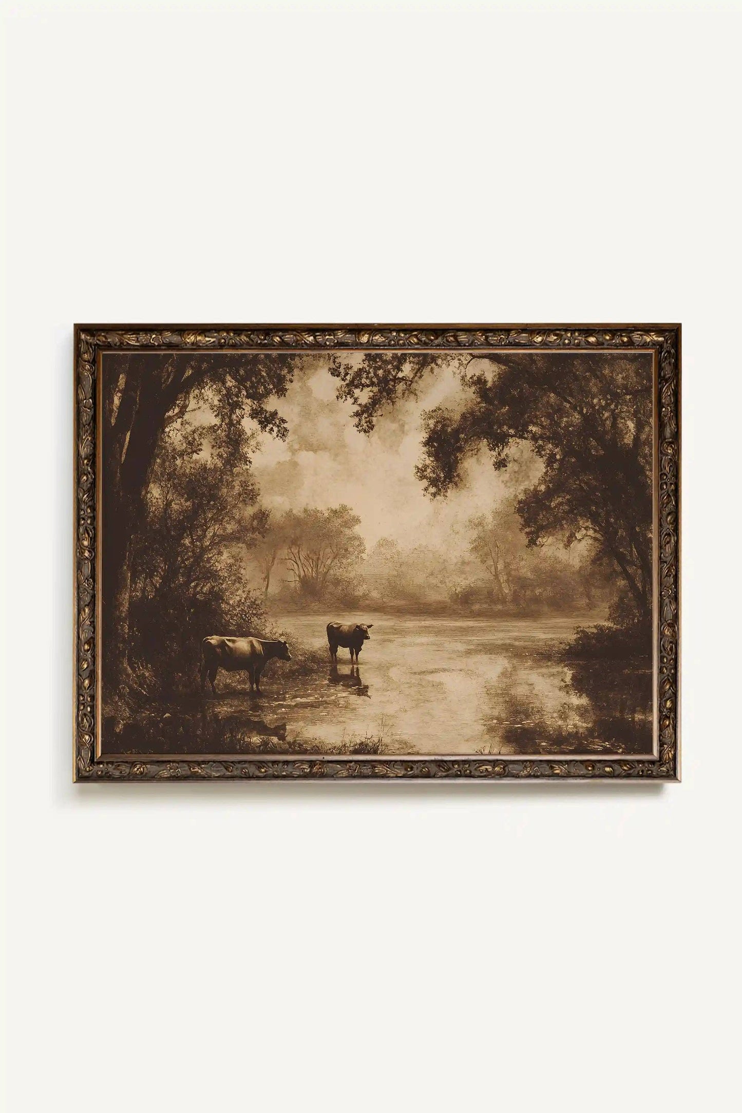 RIVIÈRE D'ANTAN, Oeuvre sur toile rigide, encadré Vintage Bronze - Magnolia Lane co. Home + Garden + Gift